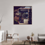 Floater Frames/ Print size 120x120cm - palm and panther